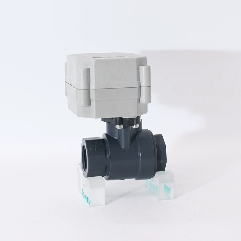 Коррозионностойкий пластиковый клапан из ПВХ с электрическим шариковым клапаном DN15 с Электронным Приводом сигнала обратной связи