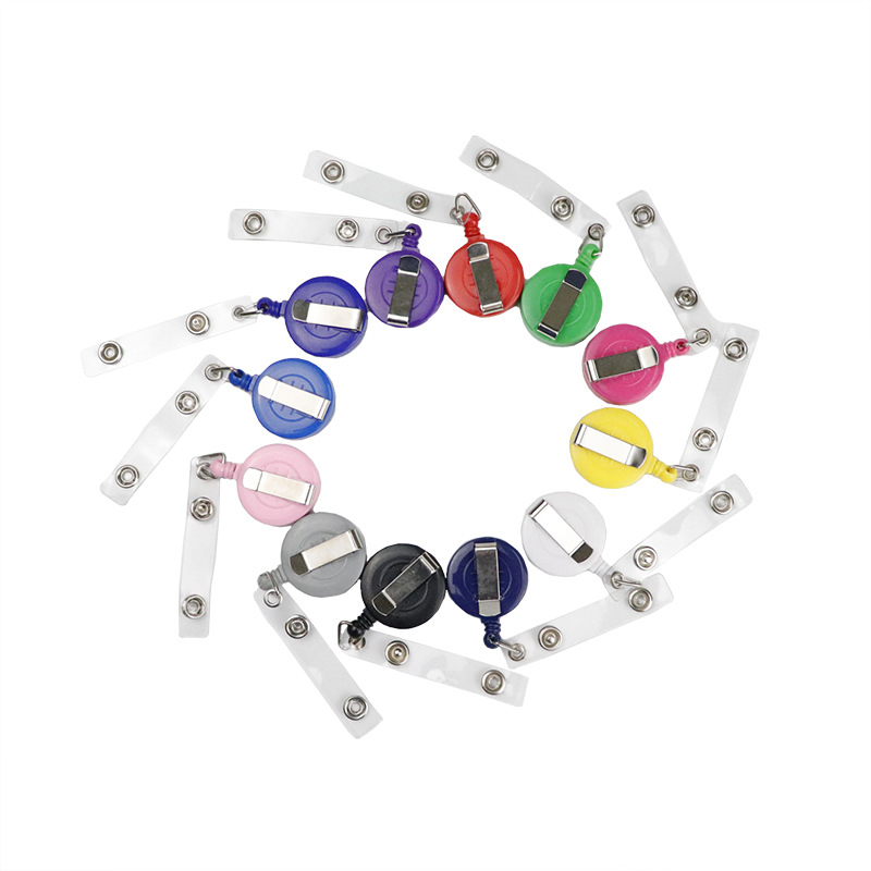 Fácil tire la hebilla del pecho fabricante de la tarjeta certificado redondo fácil tire insignia epoxi hebilla de metal hebilla telescópica 29 colores