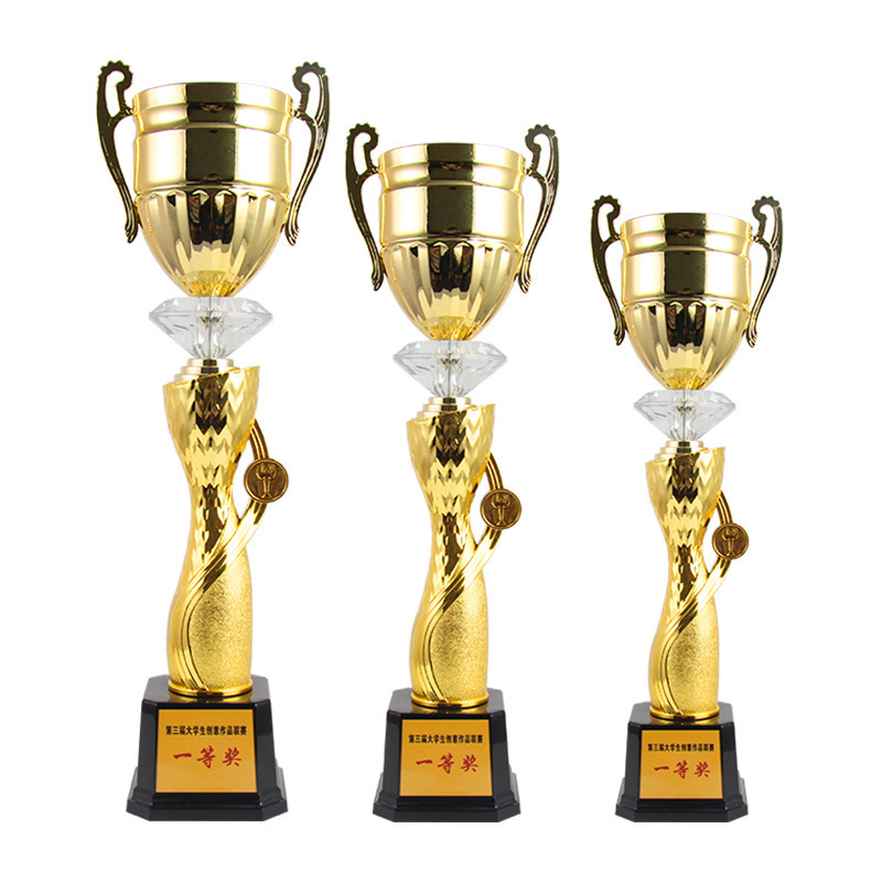 Metal Trophy Production for Sports Events, Football and Basketball Championship Competitions, Creative Children's School Sports Events
