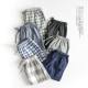 Shangsha Superior Products-Summer Cotton Gauze Pajama Pants Men's Short Muyin Japanese Plaid Beach Pants Large Size Wholesale