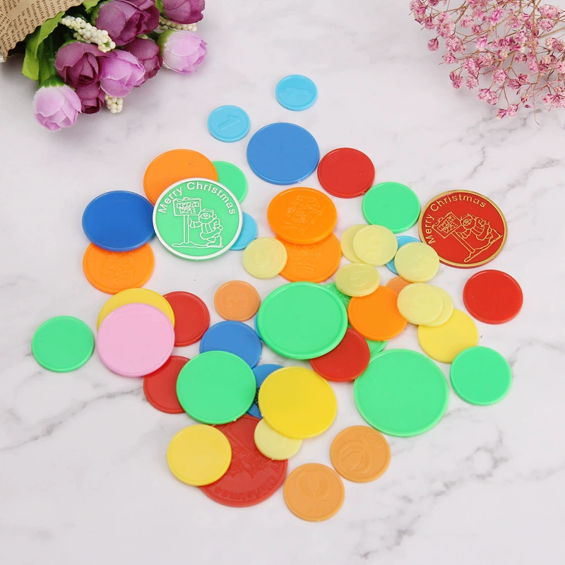 Пластиковая монета жетон фиксированные точки игра монета обучения награда монета круглый чип подарок монета печати логотип