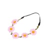 Fresh headband solar-powered with pigtail, hair accessory, boho style, flowered