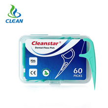 厂家直销Cleanstar品牌CPA01 60支薄荷味h盒装牙线棒牙线签