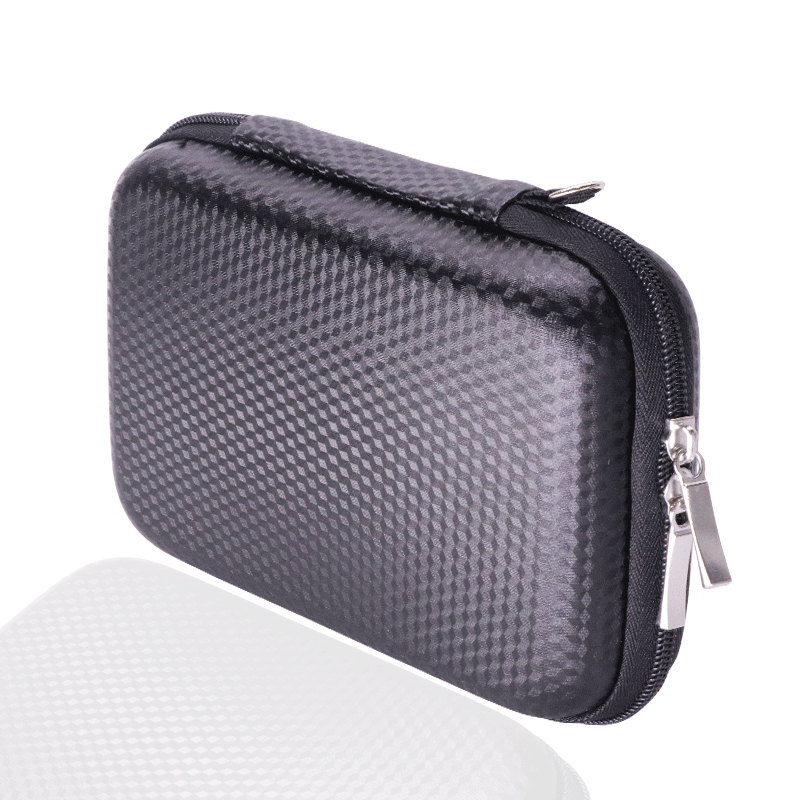 En stock caja de almacenamiento de disco duro de 2,5 pulgadas Eva bolsa de disco duro móvil Eva bolsa de almacenamiento de energía de cáscara dura caja de cremallera cuadrada