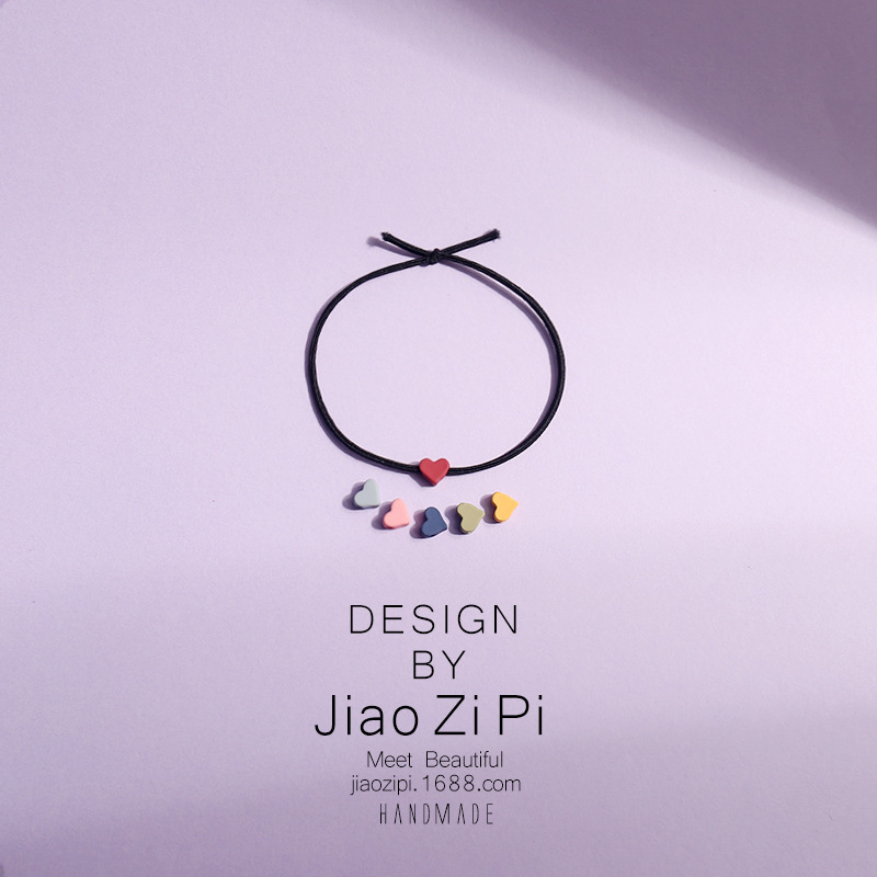 Japanese and Korean Style Simple ins Lovely Compact Hair Binding Bracelet Cute Hair Rope Hair Accessories Hair Ring Women's Fine Hair Binding Dual-Use Hair Band