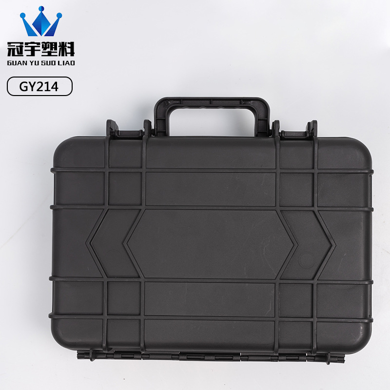 黑色PP塑料手提设备箱摄像仪器安全防护包装箱防水密封箱厂家批发