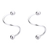 与同 Rotating screw, brand earrings, double-layer spiral, silver 925 sample