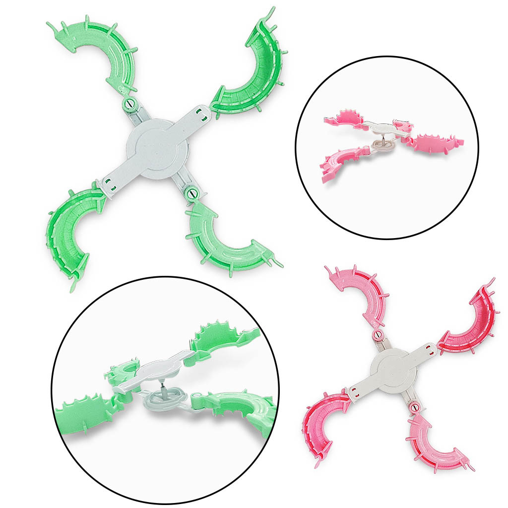 Suéter aguja máquina de tejer en forma de corazón pompón bola que hace la máquina conjunto de 2 especificaciones blister Inglés instrucción blister Tarjeta de embalaje