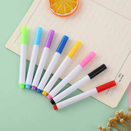 水性彩色笔芯白板笔 学生文具速干多色笔 创意环保大容量可擦笔