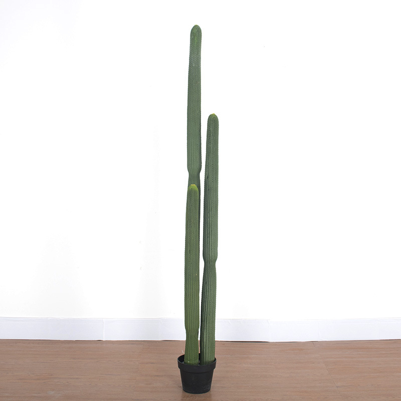 Planta tropical para paisajismo, columna de cactus de poliuretano, planta artificial grande en maceta, cactus de desierto, vara de medición decorativa. image 7