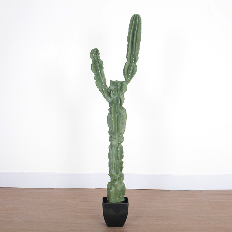 Planta tropical para paisajismo, columna de cactus de poliuretano, planta artificial grande en maceta, cactus de desierto, vara de medición decorativa. image 9