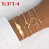 Fashionable bracelet, set, chain, European style, simple and elegant design