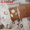 Fashionable bracelet, set, chain, European style, simple and elegant design