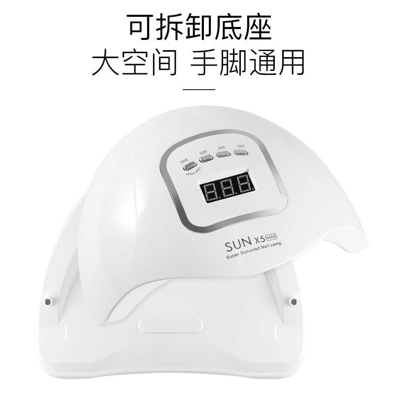 150W de alta potencia de uñas polaco pegamento lámpara de cocción de 4 velocidades de sincronización máquina de fototerapia de secado rápido inteligente inducción de uñas lámpara de uñas
