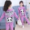 Spring children's set, autumn uniform, clothing, 3 piece set, children's clothing, western style, suitable for teen