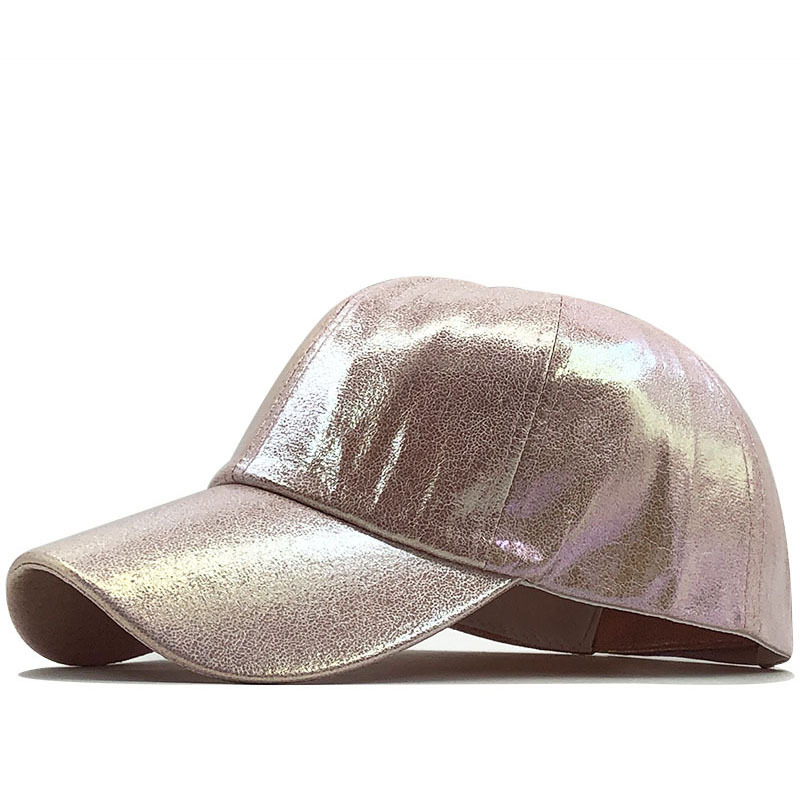 Unisex Bright Colored PU Leather Duckbill Baseball Cap Adjustable Cotton Denim Hat For Men And Women Casual Streetwear Outdoor Sporty_voghion.com