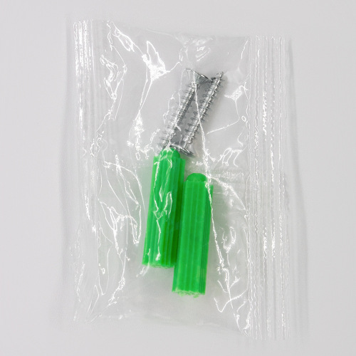 绿色塑料膨胀管胶塞螺丝包自攻螺丝电器卫浴家具上墙螺钉胶粒袋装