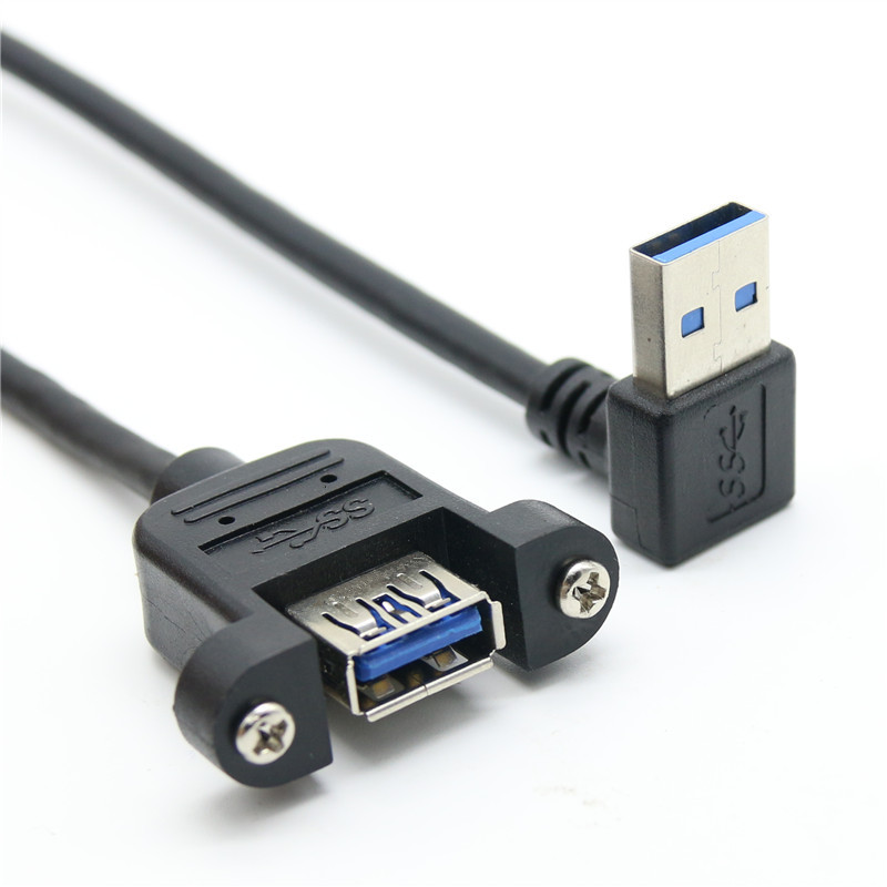 90 degrees elbow high -speed USB3.0 extended line with ear screw…