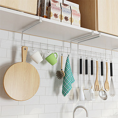 Stainless steel kitchen shelf cabinet hook rack storage rack without drilling kitchen paper towel wall hanging rack storage bracket