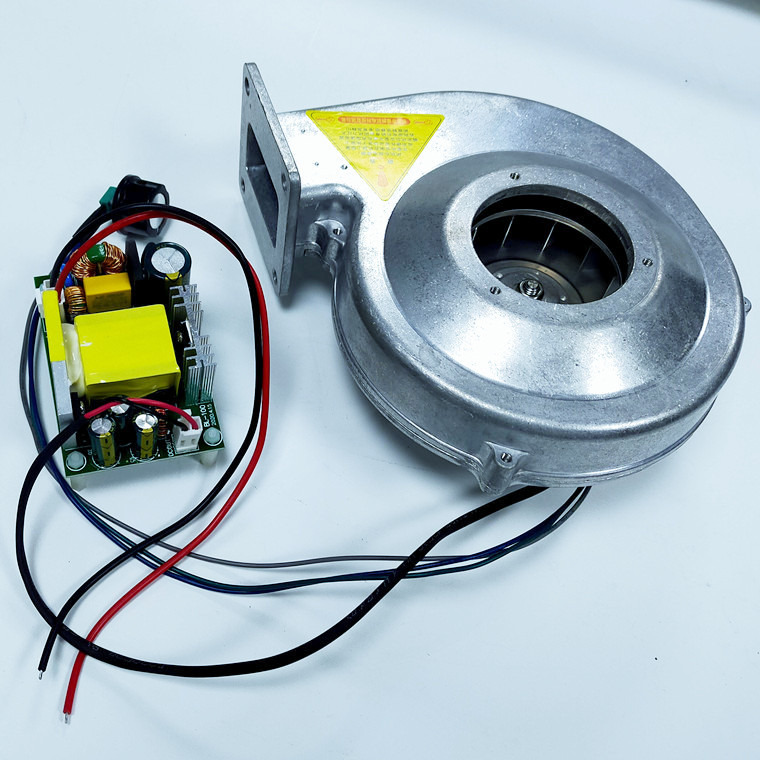 100W直流无刷排烟风机 小体积高负压抽风机 24V无极变速调速风机