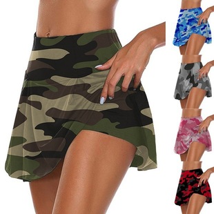 2020 European and American AliExpress wish Amazon popular women's high waist camouflage hip lifting casual culottes women's factory direct sales