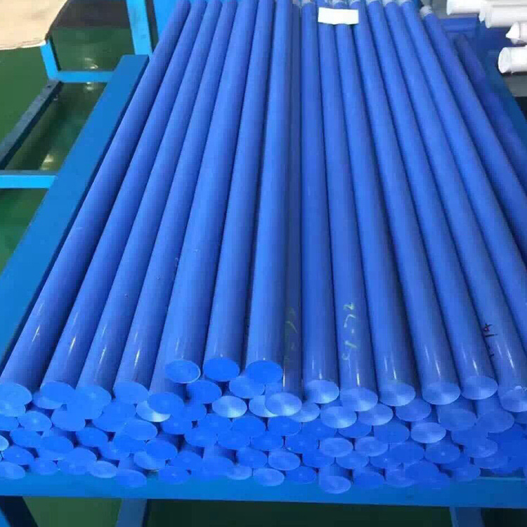 耐磨韧性高硬度MC901板加纤PA66尼龙棒防静电导电尼龙板黑蓝色棒