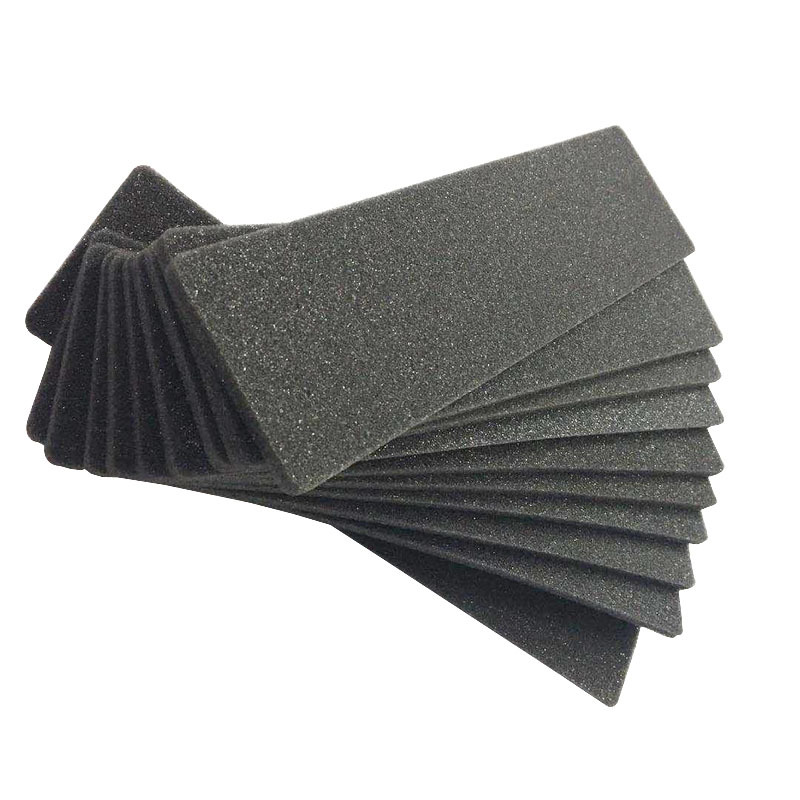 厂家批发高密度密孔薄海绵 黑色方块海绵垫 礼盒缓冲减震棉吸音绵