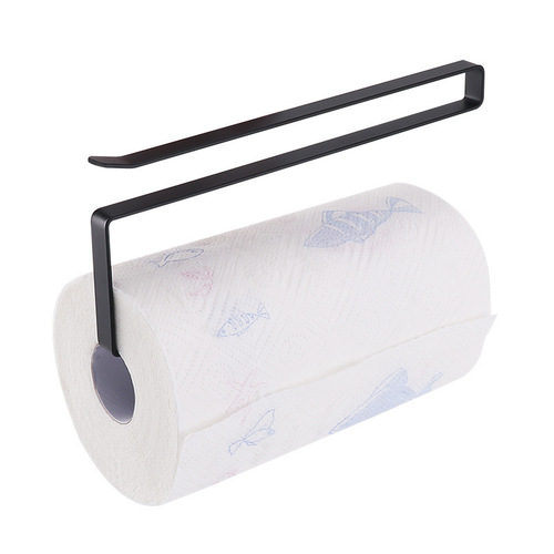 No-punch kitchen paper towel holder wall-mounted lazy paper roll holder rag hanger plastic wrap storage rack cabinet hanger