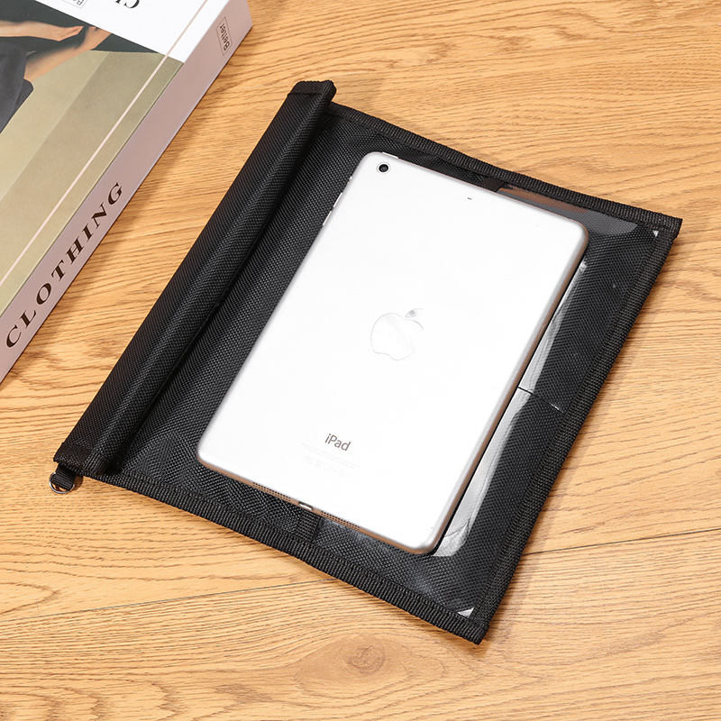 Tamaño pequeño tableta ipadmini universal teléfono móvil señal blindaje bolsa RFID anti-magnético anti-robo cepillo bolsa de ordenador anti-interferencia