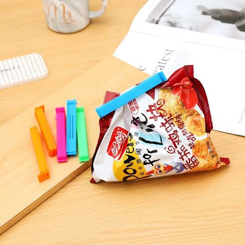 Factory direct supply of fashionable and cute candy color sealing clips creative plastic bag sealing clips plastic tea clip sealing machine