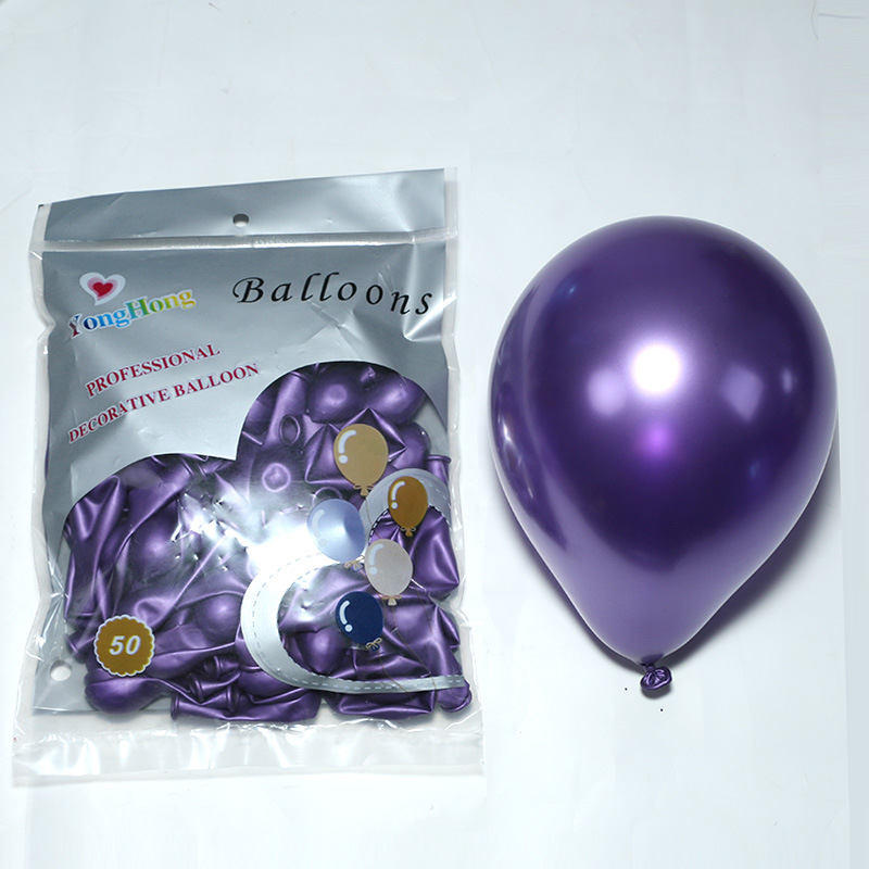 Globo de metal de 5 pulgadas arreglo de sala de bodas globo de arco 100 unids/bolsa decoración de fiesta de cumpleaños globo de metal cromado