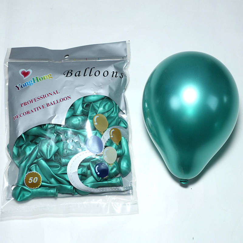 Globo de metal de 5 pulgadas arreglo de sala de bodas globo de arco 100 unids/bolsa decoración de fiesta de cumpleaños globo de metal cromado