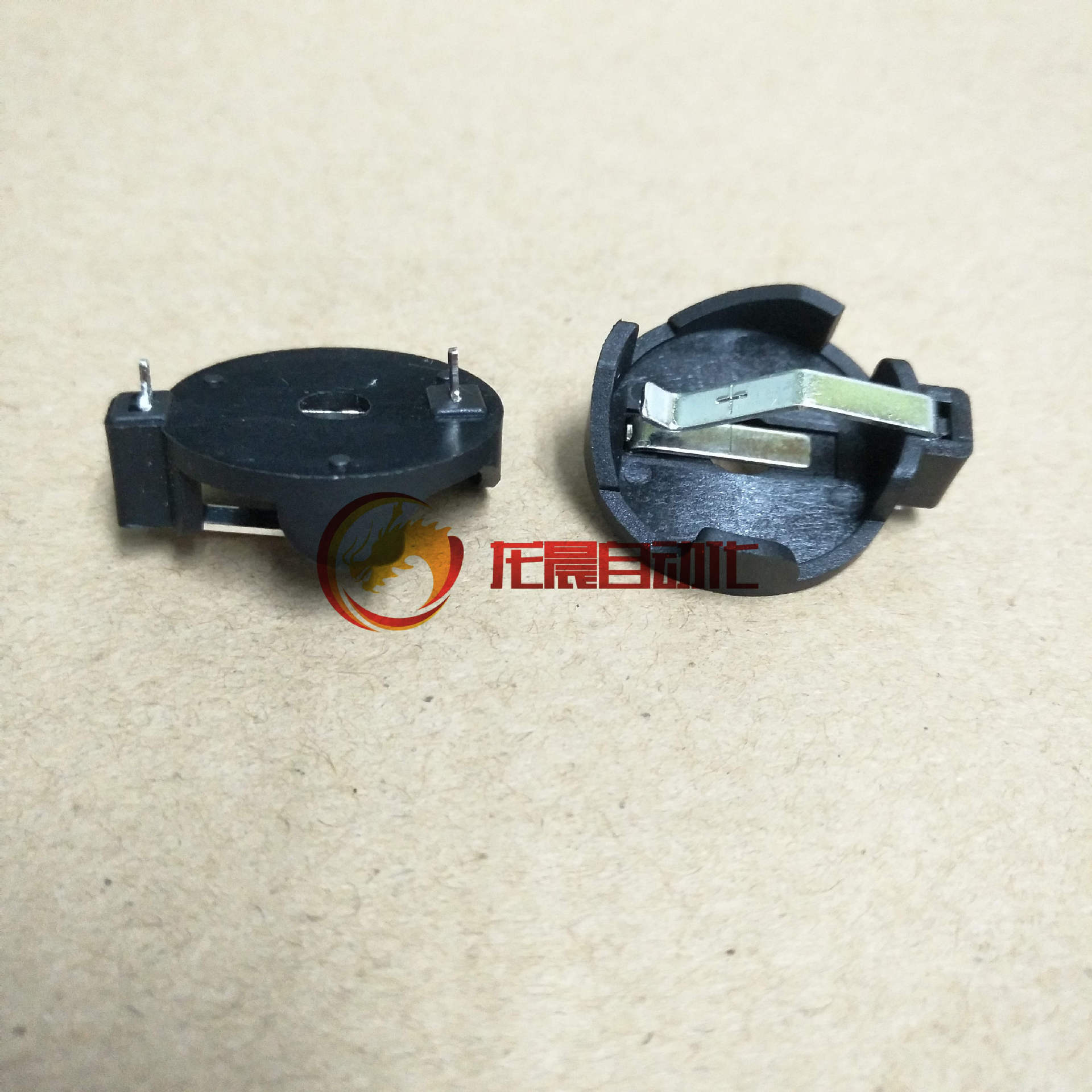 CR2032 纽扣电池座 电池插座 直插 黑色 CR2032电池座