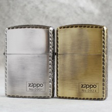 ZIPPO防风煤油打火机黄铜盔甲凿边三面侧雕鱼 年年有余 限量 双色