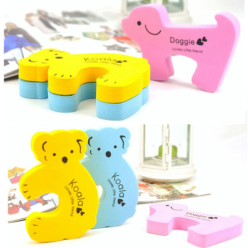 Cartoon animal shape anti-pinch baby safety EVA door stop koala door card child safety windproof door card