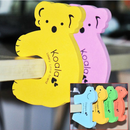 Cartoon animal shape anti-pinch baby safety EVA door stop koala door card child safety windproof door card