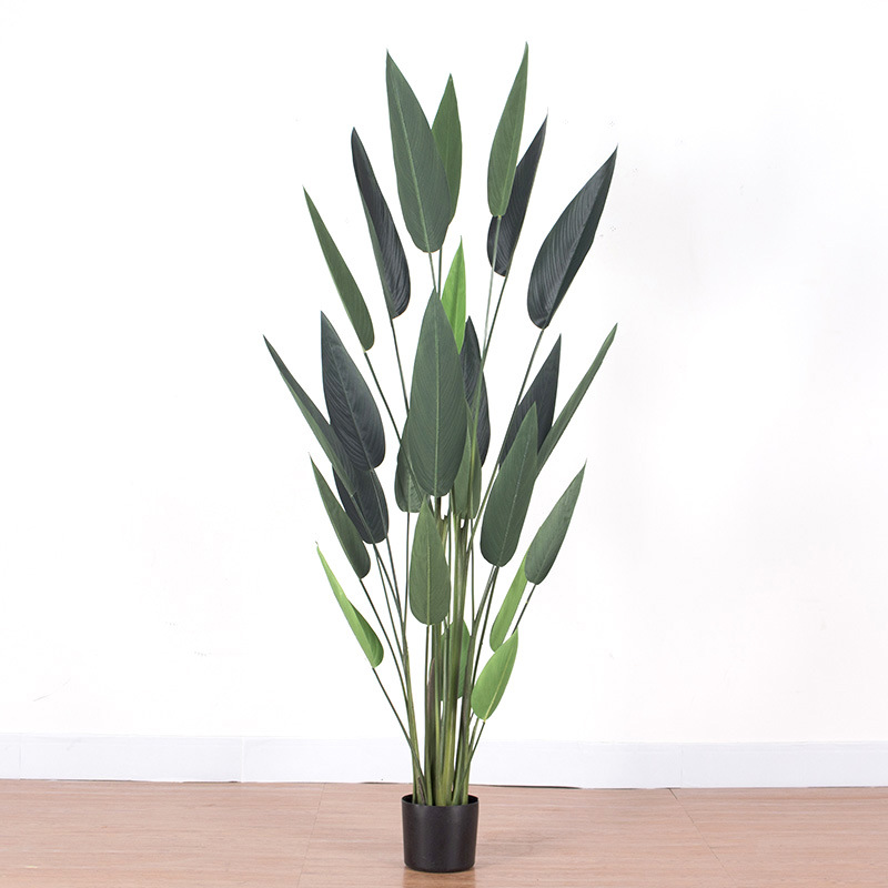 Simulación pájaro del paraíso skybird agua belleza falsa planta verde canna árbol en maceta sala de estar nórdica viajero árbol de plátano