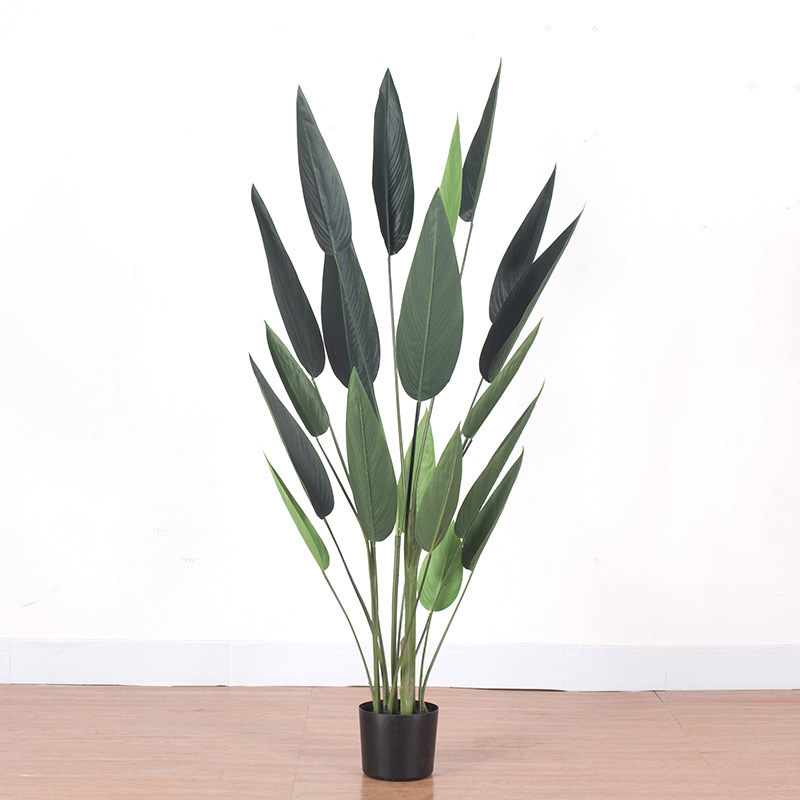 Simulación pájaro del paraíso skybird agua belleza falsa planta verde canna árbol en maceta sala de estar nórdica viajero árbol de plátano