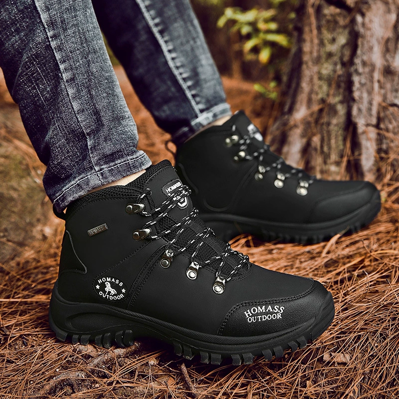 Off-road high sports shoes outside climbing, footwear for hiking, plus size