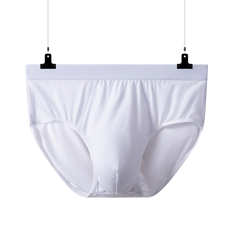 Pants, thin trousers, white yellow comfortable breathable underwear, mid rise
