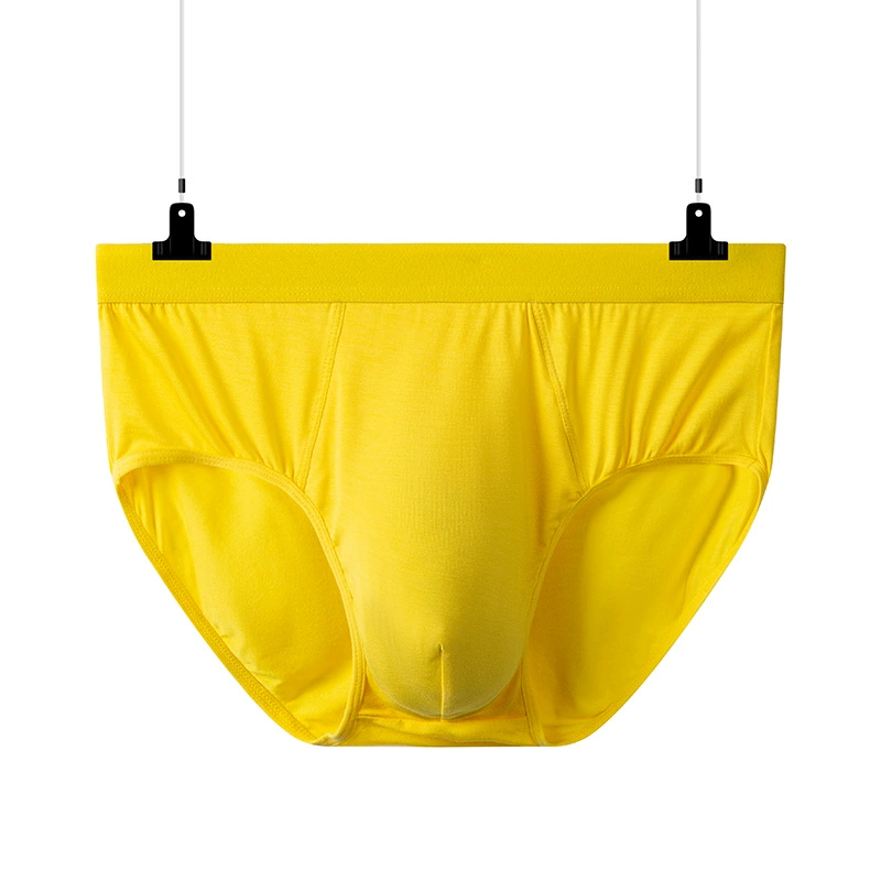 Pants, thin trousers, white yellow comfortable breathable underwear, mid rise