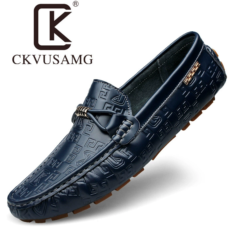 Мужские кожаные туфли CKVUSAMG для отдыха, корейский стиль