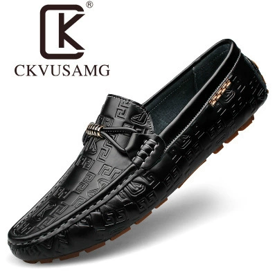 Мужские кожаные туфли CKVUSAMG для отдыха, корейский стиль