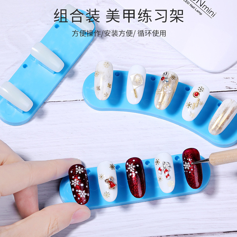 Japanese-Style Quick-Release Nail Practice Stand Acrylic Nail Piece Work Practice Rack Display Base Nail Tools