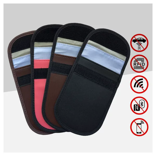 Amazon's Popular Rfid Signal Shielding Bag Car Mobile Phone Key Cover Anti-Scanning Anti-Magnetic Card Holder Key Bag