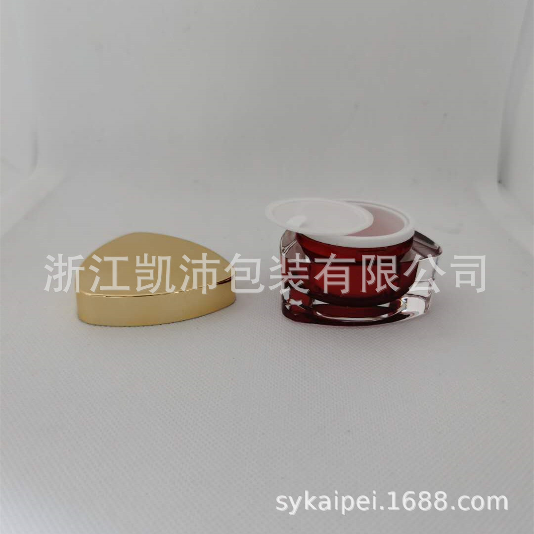 新款三角形亚克力霜膏瓶15g 30g 50g 亚克力面霜瓶 眼霜瓶 隔离霜