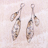 Long crystal earings, fresh earrings, gradient