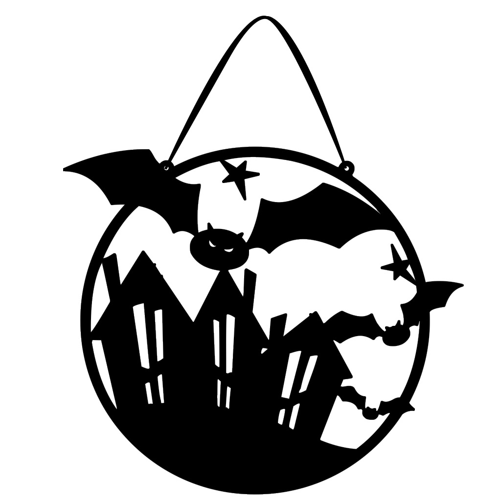 Fábrica al por mayor no tejido de Halloween puerta colgante y decoraciones de pared suministros de fiesta decoración colgante artesanía al por mayor