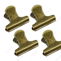 Direct Sales of Metal Clips from Guangdong Manufacturer for Study and Office - Notepaper Clips in Qing Bronze Color with Long Tail Design, Eco-friendly and Creative Clips