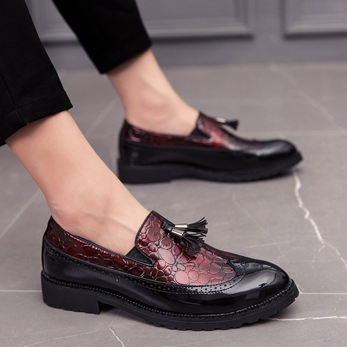 Men's Block Oxford Polka Dot Shoes Large Size Trendy Shoes Seasonal Fashion Retro British Style Casual Leather Shoes